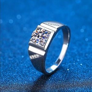 New mens icy flashy bling ring